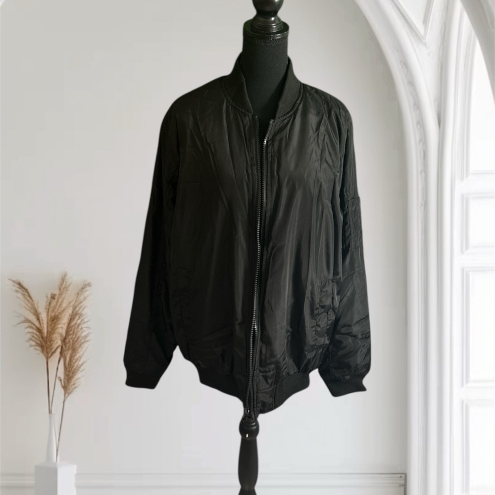 Society Orange and Black Bomber Jacket